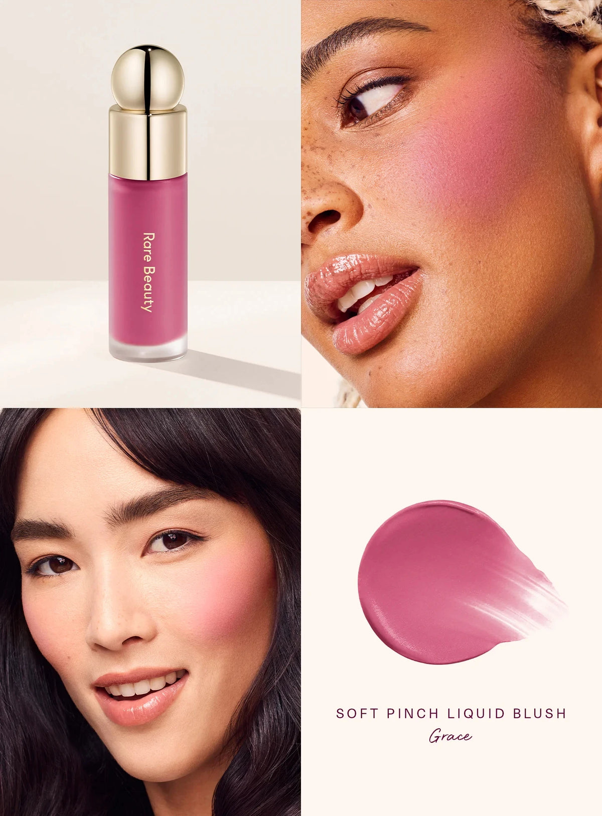 Rare Beauty Soft Pinch Liquid Blush Silky and Glide On Smooth Long Lasting Plump Happy Joy Lucky Love Blush Seamless Dewy Makeup