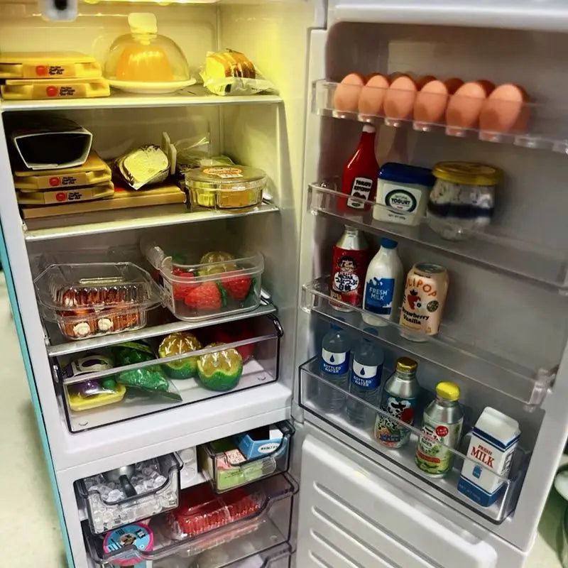 Original Fill The Fridge Mini Refrigerator Set Mini Brands Ball Series Blind Box Mystery Box Play House Toy Decor Kid Toys Gifts