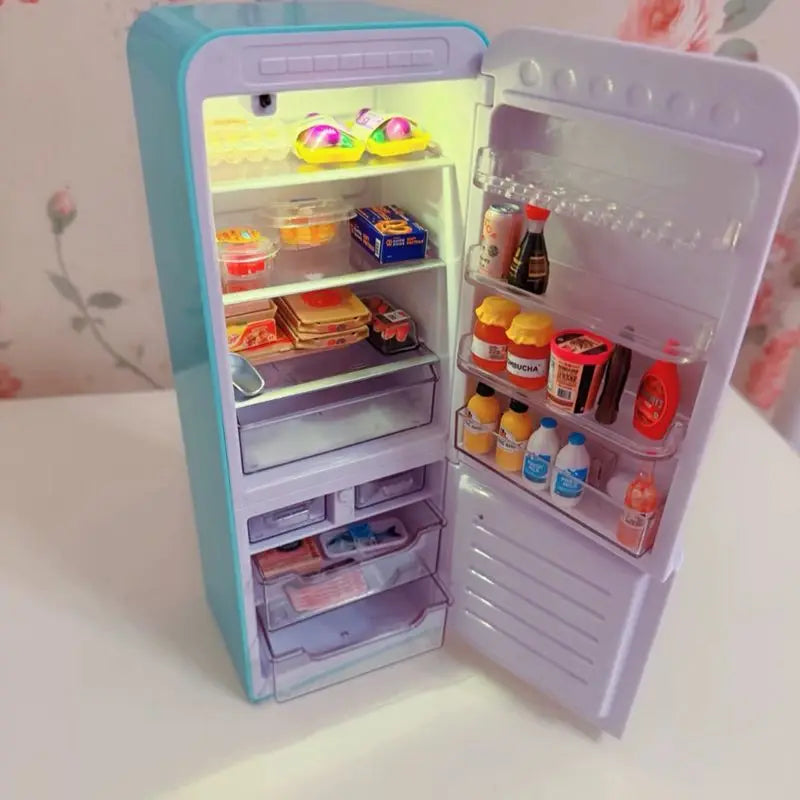 Original Fill The Fridge Mini Refrigerator Set Mini Brands Ball Series Blind Box Mystery Box Play House Toy Decor Kid Toys Gifts
