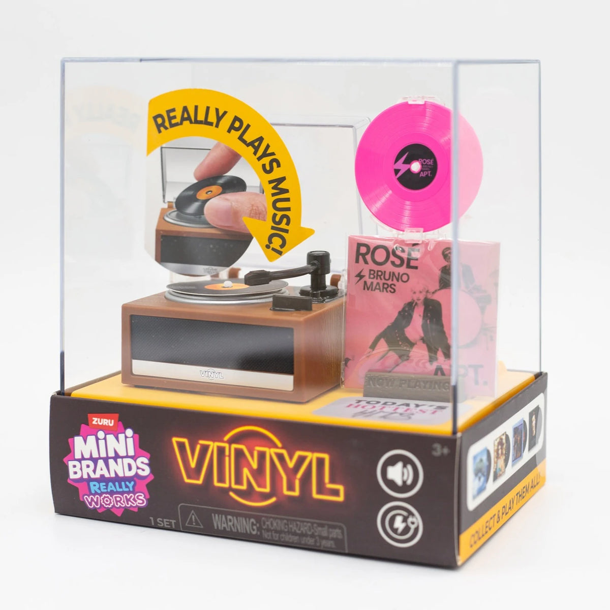 Mini Brands Vinyl Really Works Surprise Ball Box Collection Record Player Plays Music Miniature Turntable Mystery Box Toy