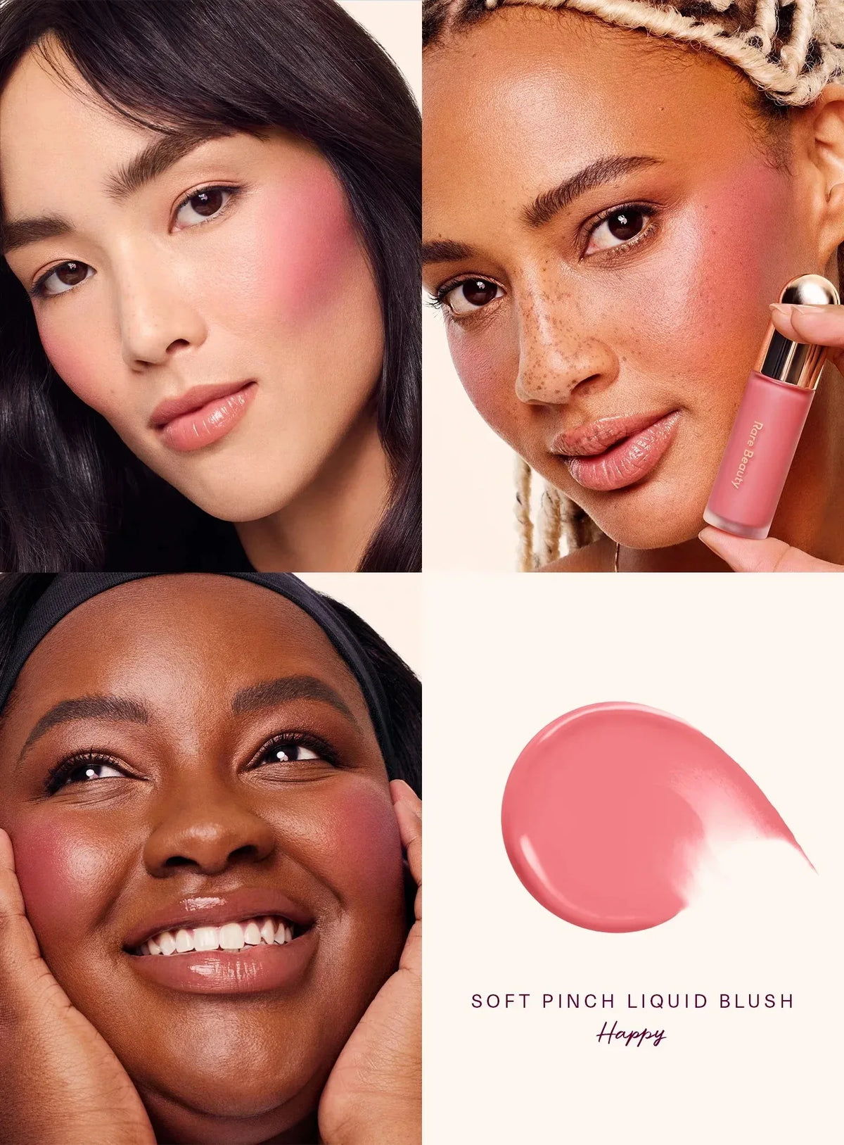 Rare Beauty Soft Pinch Liquid Blush Silky and Glide On Smooth Long Lasting Plump Happy Joy Lucky Love Blush Seamless Dewy Makeup