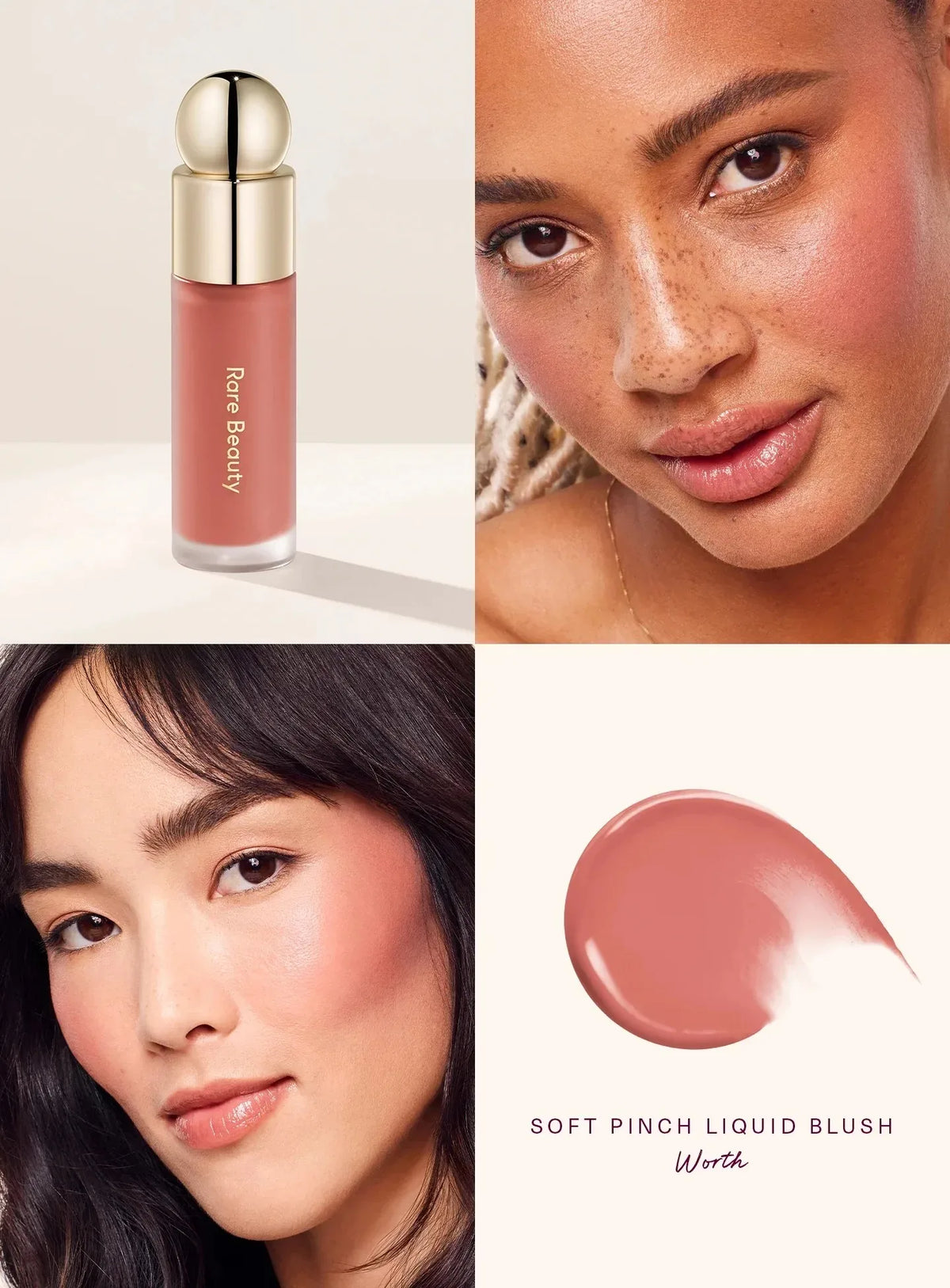 Rare Beauty Soft Pinch Liquid Blush Silky and Glide On Smooth Long Lasting Plump Happy Joy Lucky Love Blush Seamless Dewy Makeup