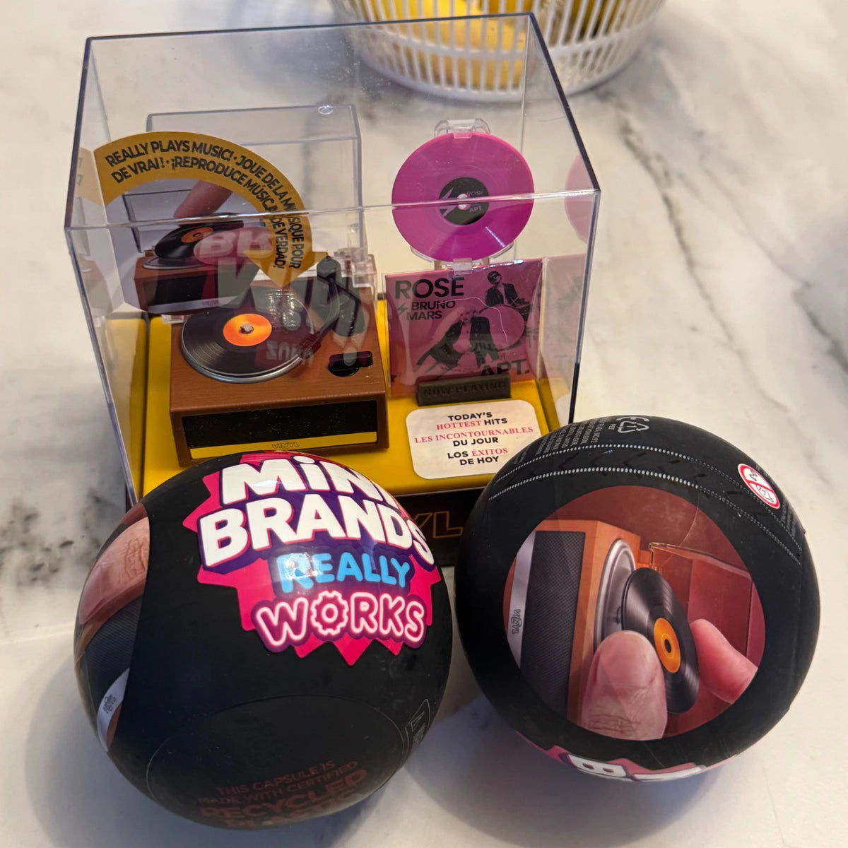 Mini Brands Vinyl Really Works Surprise Ball Box Collection Record Player Plays Music Miniature Turntable Mystery Box Toy