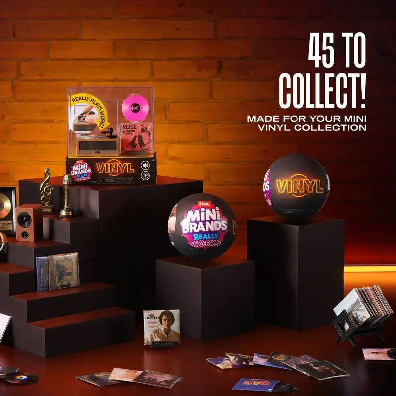 Mini Brands Vinyl Really Works Surprise Ball Box Collection Record Player Plays Music Miniature Turntable Mystery Box Toy