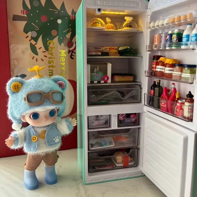 Original Fill The Fridge Mini Refrigerator Set Mini Brands Ball Series Blind Box Mystery Box Play House Toy Decor Kid Toys Gifts