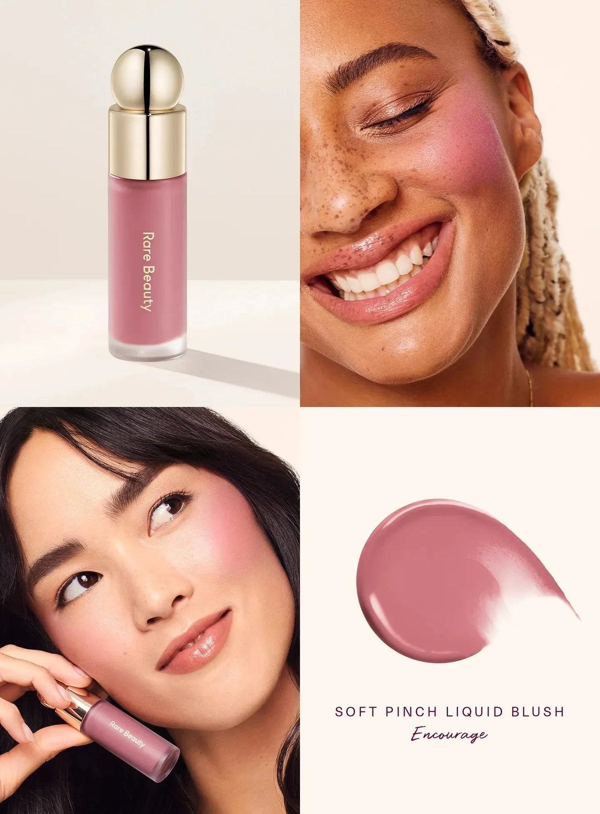 Rare Beauty Soft Pinch Liquid Blush Silky and Glide On Smooth Long Lasting Plump Happy Joy Lucky Love Blush Seamless Dewy Makeup