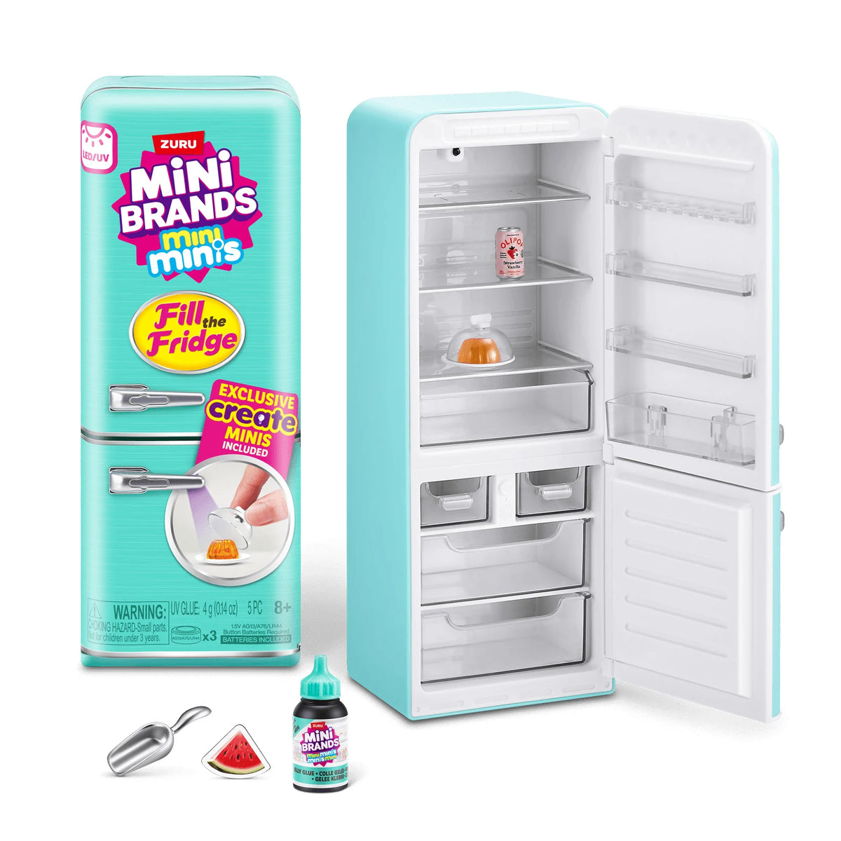Mini Brands Fill The Fridge Mini Minis Series Mystery Ball Capsule Toy Food Miniature Model Kitchen Decorations Kids Gifts